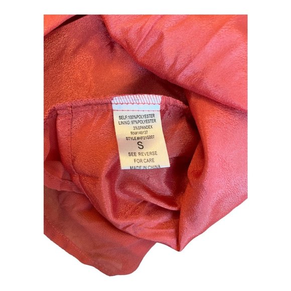 Hyfve off the shoulder balloon sleeve woven mini dress, size small, coral - Picture 10 of 10